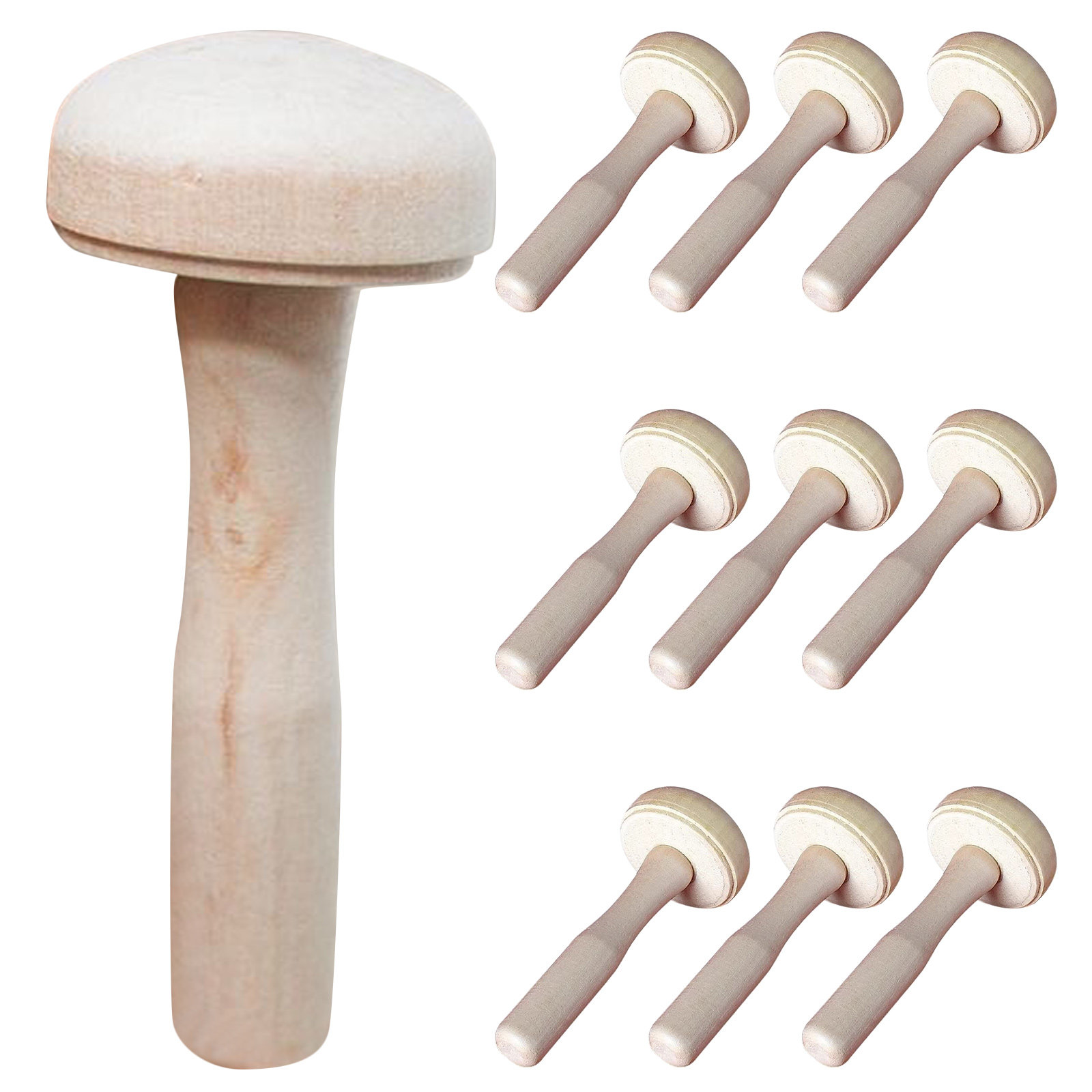 Tools Workshop For Kids - 10Pcs 어린이 나무 버섯 인쇄 도구