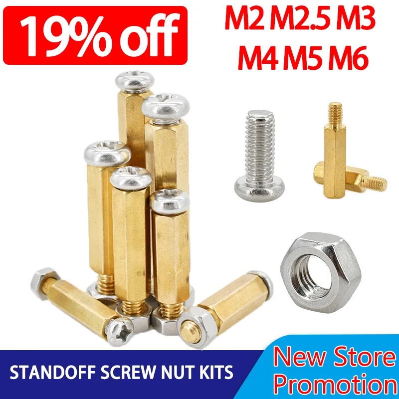 Screw Organizer Kit - 육각 마더보드 PCB 스탠드오프 나사, 황동