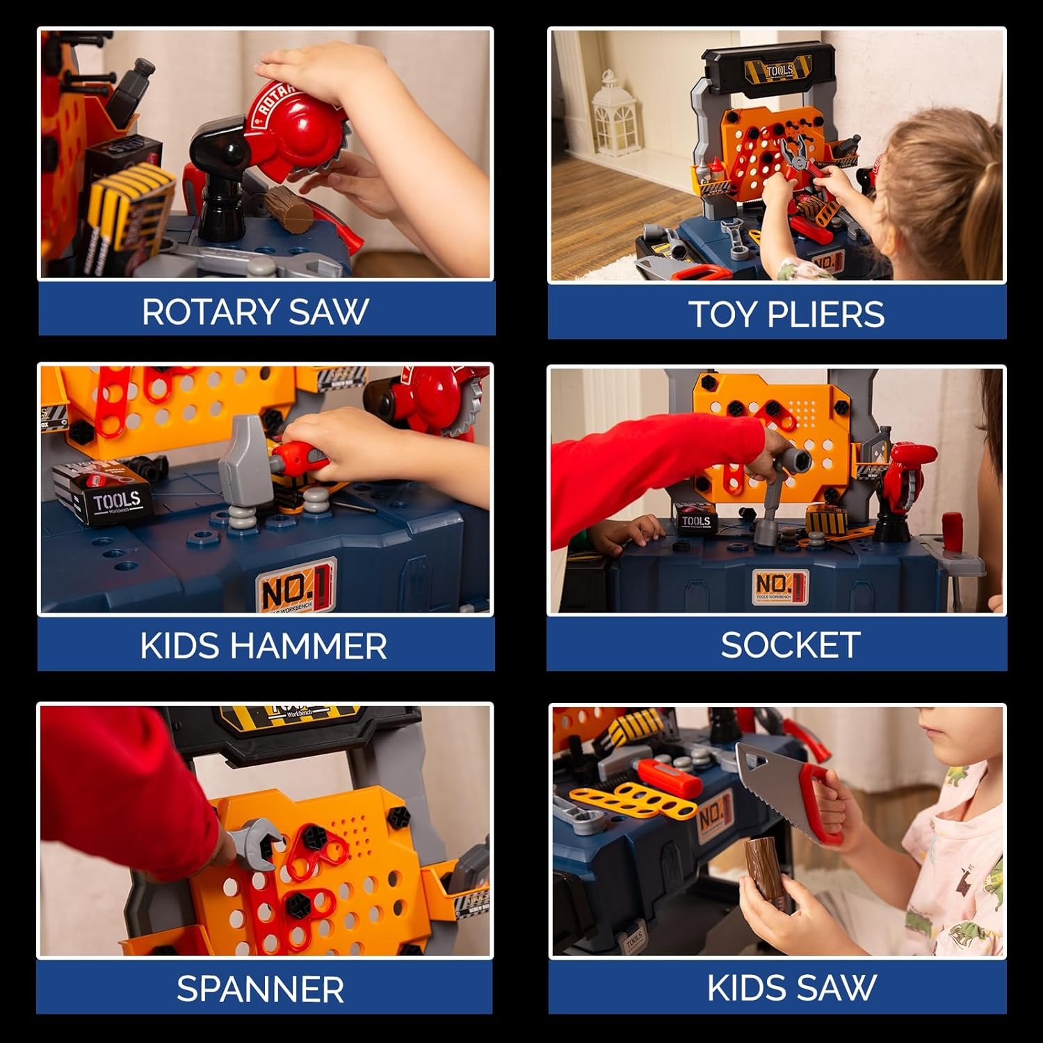 65PCS 어린이 도구 벤치 세트 유아를위한 놀이 건설 - Tools Workshop For Kids 리뷰 및 가격
