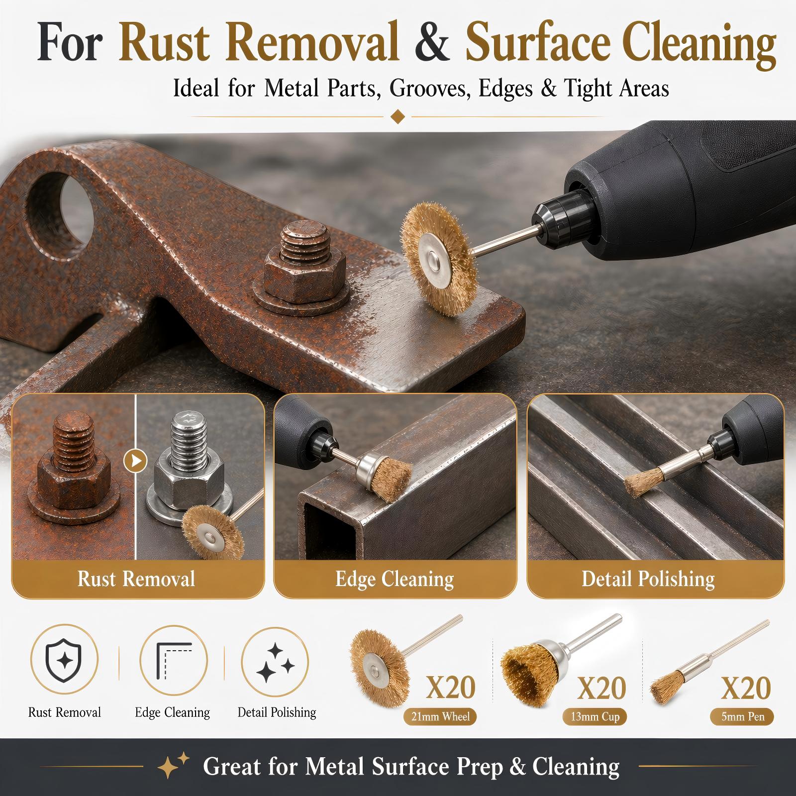 60개 보석 세공 도구 황동 와이어 브러쉬 세트 3mm - Tools Jewelry Making 리뷰 및 가격