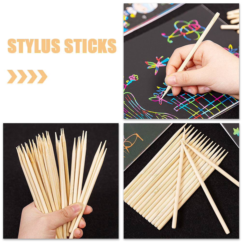 스크래치 종이용 50Pcs 나무 드로잉 스타일러스 대나 - Tools Workshop For Kids 리뷰 및 가격