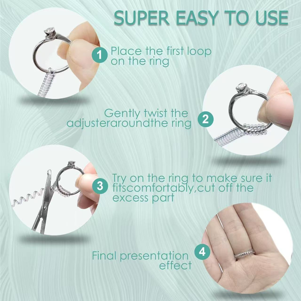 6개/세트 가드 타이트너 리듀서 사이즈 조절 도구 투명 - Tools Jewelry Making 리뷰 및 가격