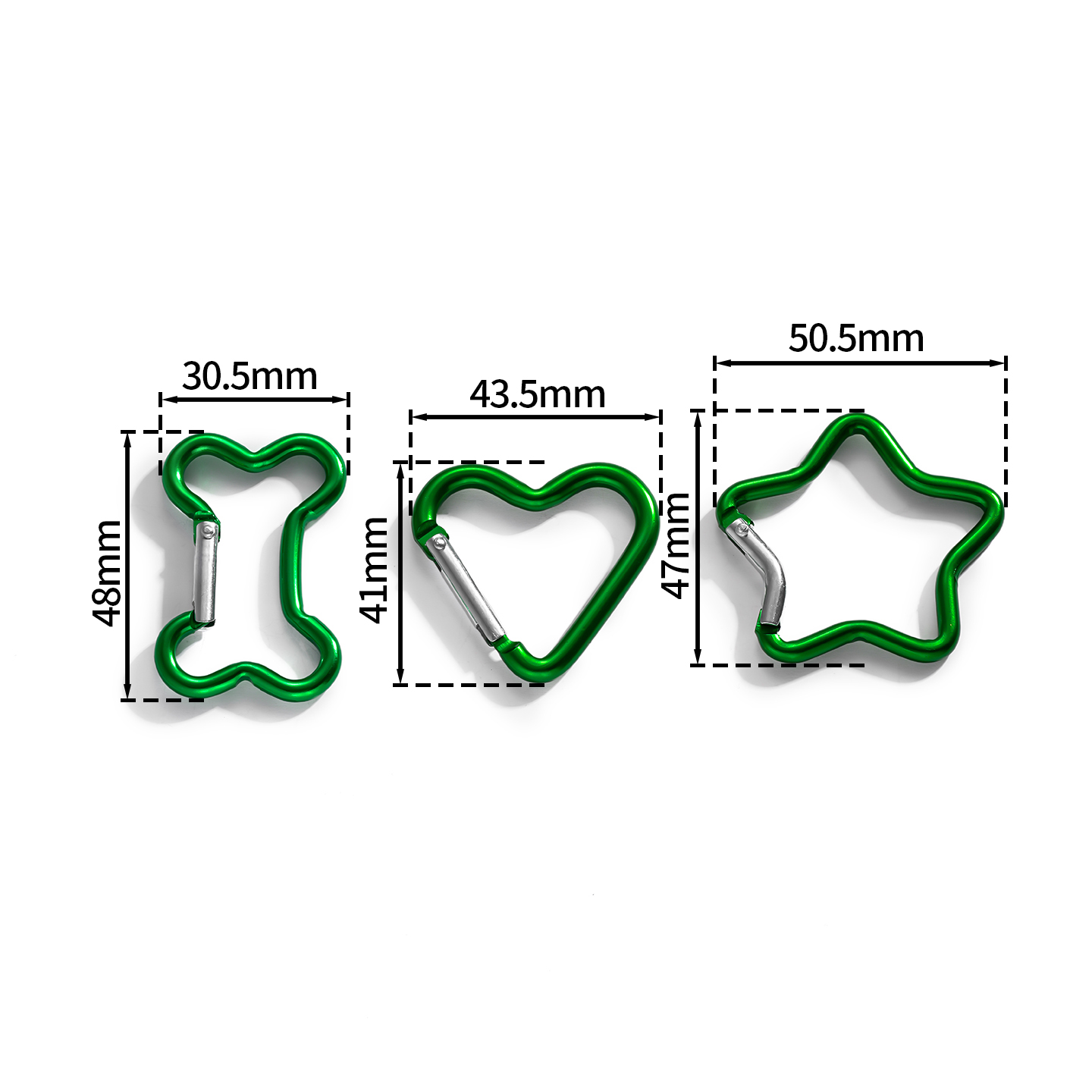 1개/세트 알루미늄 미니 카라비너 클립 별/하트/D/뼈 - Tools Jewelry Making 리뷰 및 가격